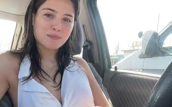 Madeline Argy sexy in car…