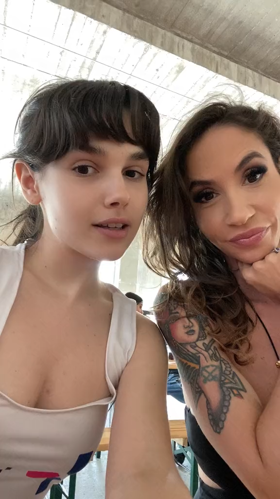 Maria Sofia Federico sexy with her friend