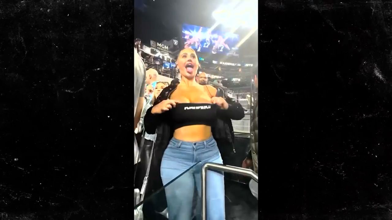 OnlyFans model Danii Banks is kicked out of NFL stadium for flashing her boobs!!!